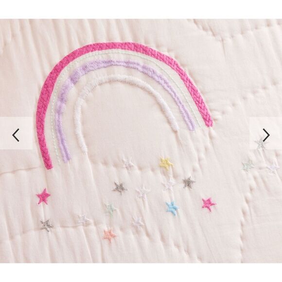 Pottery Barn Kids Molly Rainbow Quilted Sham Euro - Picture 1 of 4